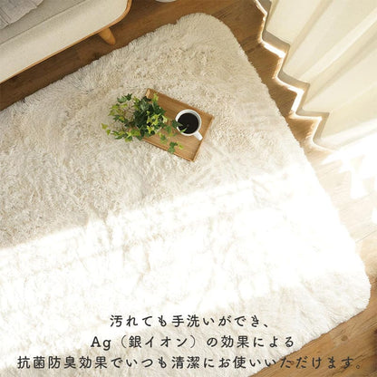ラグ冬用冬カーペット4畳洗える滑り止めシャギーおしゃれ洗濯自宅絨毯オールシーズンかわいいふわふわ抗菌防臭正方形240x240センターラグリビングラグ可愛い北欧風リビング格安冬用ラグじゅうたん赤ちゃんサイズデザイン