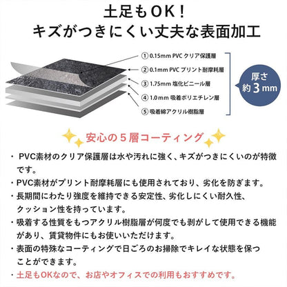 フロアタイル置くだけ床材吸着大理石石目調フローリング張り替えdiy簡単おしゃれタイル置くだけ平板床暖房対応賃貸傷防止床フローリング材3畳床暖房滑り止め撥水剥がせる重ね張り防音防水耐熱保護格安フローリングマット