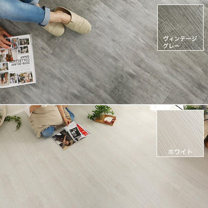 フロアタイル置くだけ床材吸着木目白フローリング張り替えdiy簡単おしゃれタイル置くだけ平板床暖房対応賃貸傷防止床フローリング材4畳床暖房滑り止め撥水剥がせる重ね張り防音防水耐熱保護格安フローリングマット