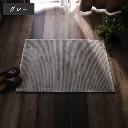 玄関マット高級感室内長方形屋内60×90おしゃれ風水6090ラグ玄関大きめインドウール冬用かわいいストライプアイボリーグレーエントランスマット玄関用大きいオシャレ床暖房対応マット丈夫インド製