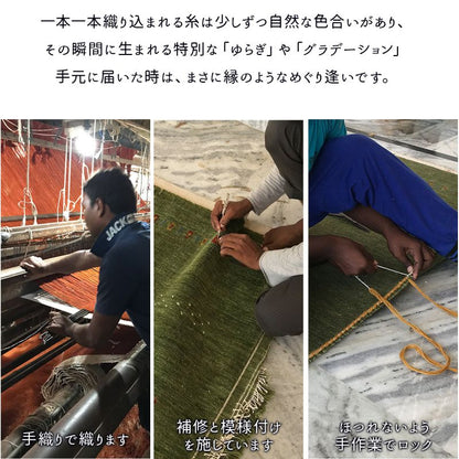 ラグ円形カーペット冬ギャッベ厚手丸型140冬用ホットカーペットギャベ柄インド北欧ウール床暖房高級感本物天然素材羊毛おしゃれオールシーズン軽量短毛通年年中一人暮らし北欧柄民族柄