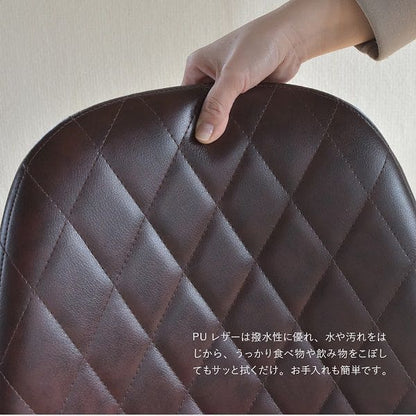 椅子チェアレザー黒レトロダイニングファブリック単品ヴィンテージダイニングチェアおしゃれクッション座面42高級リビングチェア一人用シンプル疲れない頑丈1脚耐荷重コンパクト楽背もたれ