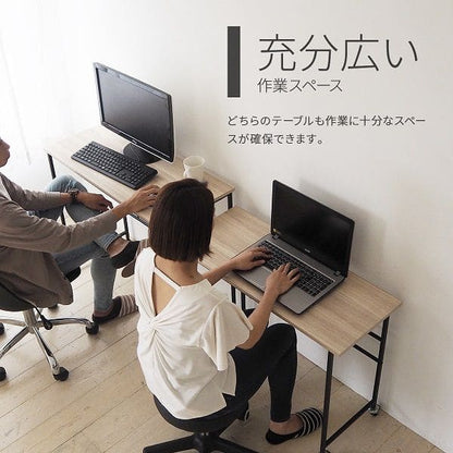 パソコンデスクPCデスク90cm幅スリム机コンパクトl字省スペースおしゃれデスクシンプルキャスター木目調ハイタイプ奥行40在宅高さ75コーナーメラミン木目薄型小型小さめ二人長方形コの字