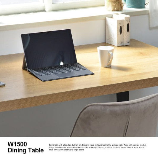 ダイニングテーブル4人2人用4人掛け木目おしゃれメラミン高級感150長方形テーブル2人スチール脚食卓テーブルモダンダイニング作業単品二人用3人4人用長い二人暮し横長格安丈夫食事ご飯勉強