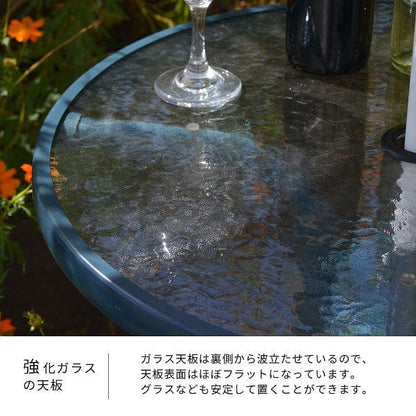 ガーデンテーブル丸テーブル雨ざらし丸ガーデンガラスパラソル穴白丸型60穴おしゃれアイアン単品小さめモザイク屋外アンティーク庭カフェハイ高め鉄庭リビング小型業務用外丈夫高級感ベランダ