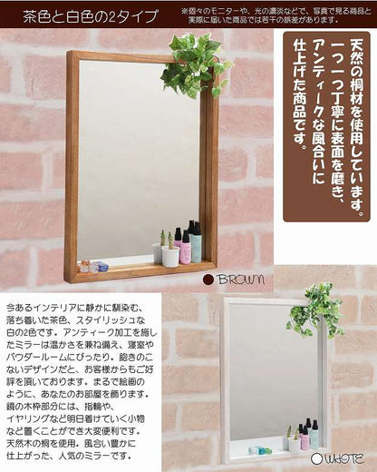 鏡姿見ミラーアンティーク壁掛け木製フレーム木枠軽量洗面所壁洗面おしゃれアンティーク調軽い白玄関可愛いスクエアかがみ