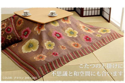 ベッドカバーベッドスプレッド長方形ジャガードレトロ花柄イタリアおしゃれ薄手大判洗える高級感花夏冬マルチカバーこたつソファ200×280ソファー肘付き洗濯韓国北欧シングルダブルセミダブル柄