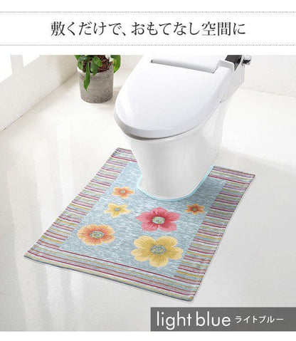 イタリア製ジャガード織りトイレマット-フィオーレ