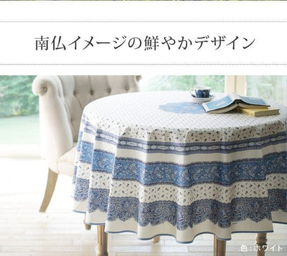 フランス製はっ水加工テーブルクロス-トラディション円形180cm