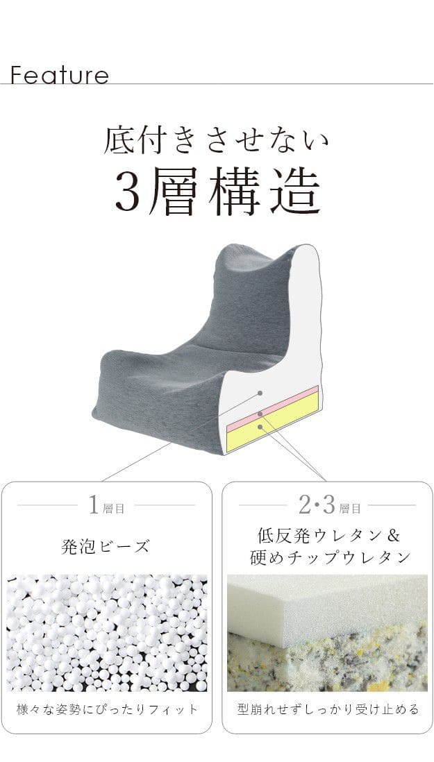 ゆったり1人用ビーズソファ-ファビオ