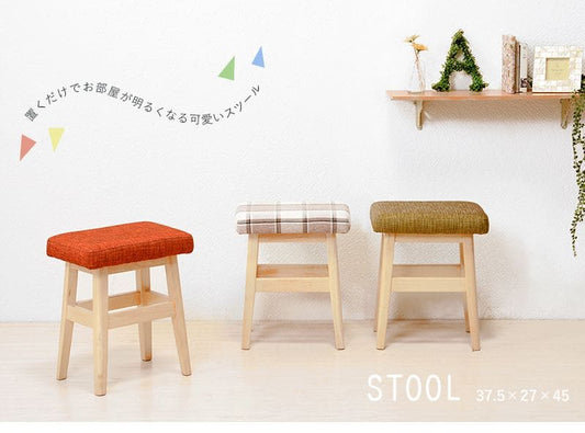 スツール椅子木製クッションファブリックリビング低めローワイド子供北欧かわいいオットマンおしゃれ木小さめ完成品ベンチシンプルダイニングシンプルロータイプドレッサー背もたれなし丈夫