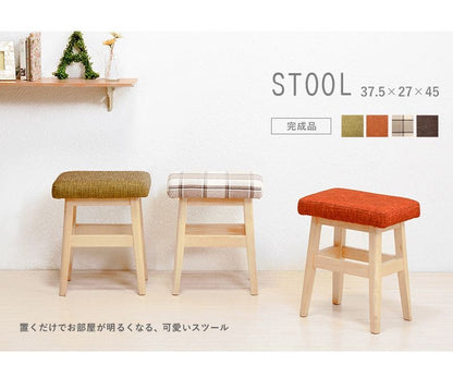 スツール椅子木製クッションファブリックリビング低めローワイド子供北欧かわいいオットマンおしゃれ木小さめ完成品ベンチシンプルダイニングシンプルロータイプドレッサー背もたれなし丈夫