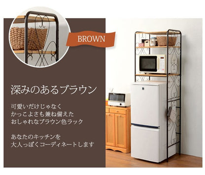 キッチンラック冷蔵庫スリム収納スチール棚3段レンジ幅60冷蔵庫ラック可動式薄型ラックレンジ台白おしゃれ奥行40トースターホワイトキッチン台所電子レンジハイタイプ縦長食器棚一人暮らし上置き棚