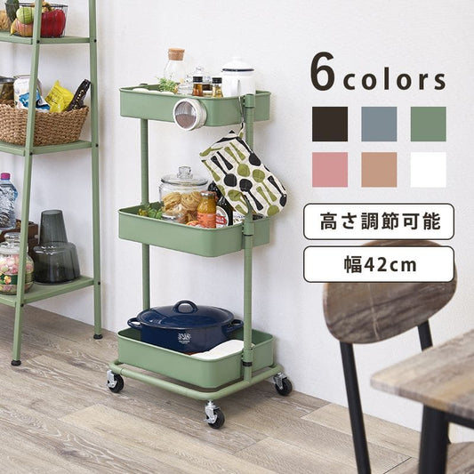 ラック棚キャスター奥行35スチール木製収納ワゴン移動スリムキッチン3段メッシュマグネットおしゃれ棚板低い小さいプランター本幅40三段キャスター付き薄型ハイタイプ軽量隙間デスク横