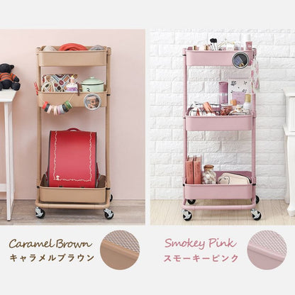 ラック棚キャスター奥行35スチール木製収納ワゴン移動スリムキッチン3段メッシュマグネットおしゃれ棚板低い小さいプランター本幅40三段キャスター付き薄型ハイタイプ軽量隙間デスク横