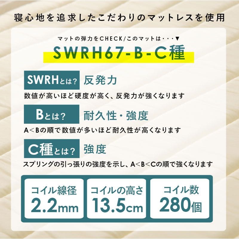 脚付きマットレスシングルマットレスボンネルコイル硬め脚付きベッド男一体型厚めボンネルすのこ一人暮らし脚20cm収納コンパクト195cmスノコ付きベッドマット寝心地硬い小さい耐荷重通気性夏