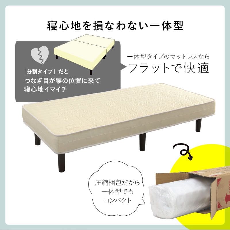 脚付きマットレスシングルマットレスボンネルコイル硬め脚付きベッド男一体型厚めボンネルすのこ一人暮らし脚20cm収納コンパクト195cmスノコ付きベッドマット寝心地硬い小さい耐荷重通気性夏