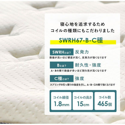 脚付きマットレスシングルマットレスポケットコイル高級脚付きホテル仕様ベッド男一体型厚め柔らかめすのこ一人暮らし脚20cm収納195cmスノコ付きベッドマット寝心地硬い小さい耐荷重通気性夏