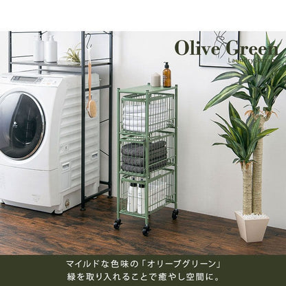 ランドリーラック2段スリム低い縦型薄型頑丈かごロータイプキャスターメッシュワゴンバスケット隙間おしゃれランドリーバスケットワイヤーバスケット付コンパクトキャスター付きランドリー収納細長い