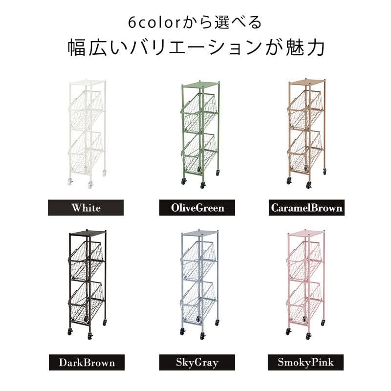 ランドリーラック2段スリム低い縦型薄型頑丈かごロータイプキャスター斜めメッシュワゴンバスケットおしゃれランドリーバスケットワイヤーバスケット付コンパクトキャスター付きランドリー収納細長い