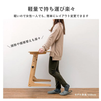 サイドテーブル昇降式木製スリムソファ高さ調整コの字軽量パソコンハイタイプ高め調節ベッド横木目調コンパクトおしゃれ薄型長方形昇降高さ調節調整木ウッド低め小さめソファーベッド
