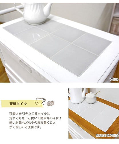 キッチンカウンター完成品ワゴン天板60目隠し収納テーブル引き出しキャスター木製作業台扉おしゃれ奥行30薄型スリム棚キッチン一人暮らし収納棚キャスター付き小さめロータイプ食器棚下移動式板
