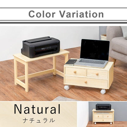 パソコンデスクロー収納机木製キャスタースリムコンパクト省スペースロータイプワゴンプリンター引き出しおしゃれ低い座卓小型幅55奥行30PCデスクイスセットウッドハイ一人用勉強パソコン小さめ