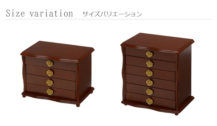 ジュエリーボックス木製大容量指輪ミニアンティーク鏡ネックレス姫系ピアス6段可愛いコンパクトアクセサリーケースおしゃれ引き出しミラージュエリーケース宝石箱ネックレスケース高級リング上品木