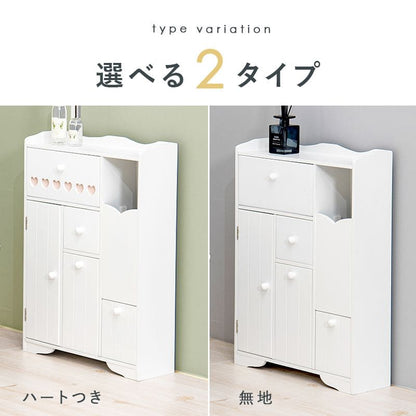 トイレ収納完成品スリム木製引き出し姫系トイレラックキャビネット薄型ゴミ箱付き扉付きおしゃれ45cmラックコンパクト隙間収納棚トイレサニタリー収納スリムラック背面壁面収納サニタリー賃貸