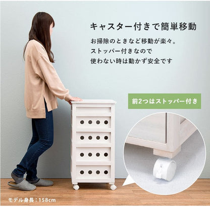 キッチンストッカー完成品ストッカーキッチンスリム収納小型薄型家庭用キャスター隙間30洗面所引き出し5段高さ80木製ワゴン隙間収納野菜ストッカー大容量おしゃれ深型縦型キッチンワゴン軽量