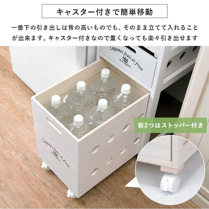 キッチンストッカー完成品ストッカーキッチンスリム収納小型薄型家庭用キャスター隙間30洗面所引き出し4段高さ80木製ワゴン隙間収納野菜ストッカー大容量おしゃれ深型縦型キッチンワゴン軽量