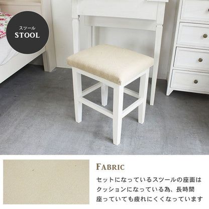 ドレッサー完成品白テーブル収納椅子セットデスクコンパクト天然木一面スツール付き化粧台スリムおしゃれ幅60折りたたみ木目木製ハイ2way1面鏡天然ハイタイプアンティークリビングチェア木目