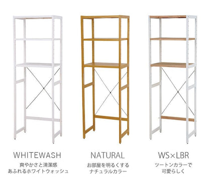 キッチンラック冷蔵庫スリム収納木製棚3段レンジ幅55冷蔵庫ラック可動式薄型ラックレンジ台白おしゃれ奥行40トースターホワイトキッチン台所電子レンジハイタイプ縦長食器棚一人暮らし上置き棚