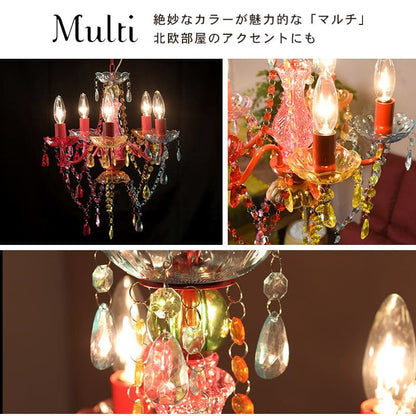 シャンデリア5灯照明led電球e176畳アクリルアンティークシンプル照明器具おしゃれ小さめ姫系天井玄関軽量ダイニングピンクブラック豪華シーリング明るい高級天井飾りリビング家庭用フロアライト