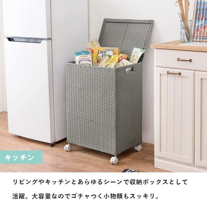 ランドリーバスケット洗濯カゴふた付きラタンキャスター大容量70l収納スリム籐ランドリーワゴンおしゃれワゴン防水通気性大きい洗濯物蓋軽いカゴ脱衣かご薄型省スペース深型四角縦長洗えるスクエア