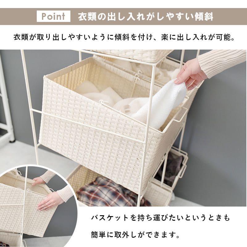 ランドリーバスケット洗濯カゴラック2段2列ラタンキャスター大容量天板収納スリム籐ランドリーワゴンおしゃれワゴン防水通気性大きい洗濯物カゴ脱衣かご薄型省スペース深型四角縦長洗えるスクエア