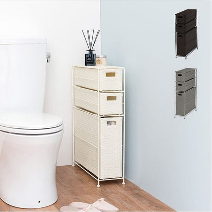 トイレラックラタンスリムスリムラックトイレ引き出し白トイレ収納完成品隙間収納籐おしゃれ薄型棚ラックサニタリーコンパクトホワイト北欧サニタリー収納サニタリーラックキャビネット背面壁面収納