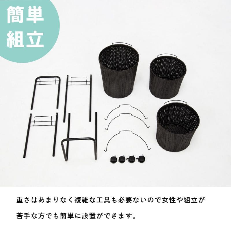 ランドリーバスケット洗濯カゴラック3段丸型ラタンキャスター大容量収納スリム籐ランドリーワゴンおしゃれ丸ワゴン防水通気性洗濯物カゴ脱衣かご薄型省スペース深型縦長洗えるバスケット
