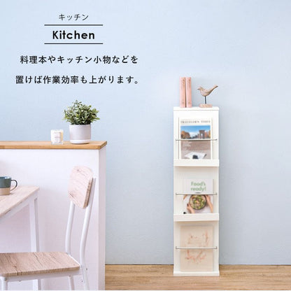 マガジンラック本棚木製薄型3段棚スリム大容量ロータイプディスプレイ絵本幅30壁面おしゃれ絵本棚収納低いナチュラル北欧絵本ラックコンパクト業務用新聞子供木収納棚縦長奥行25リビング