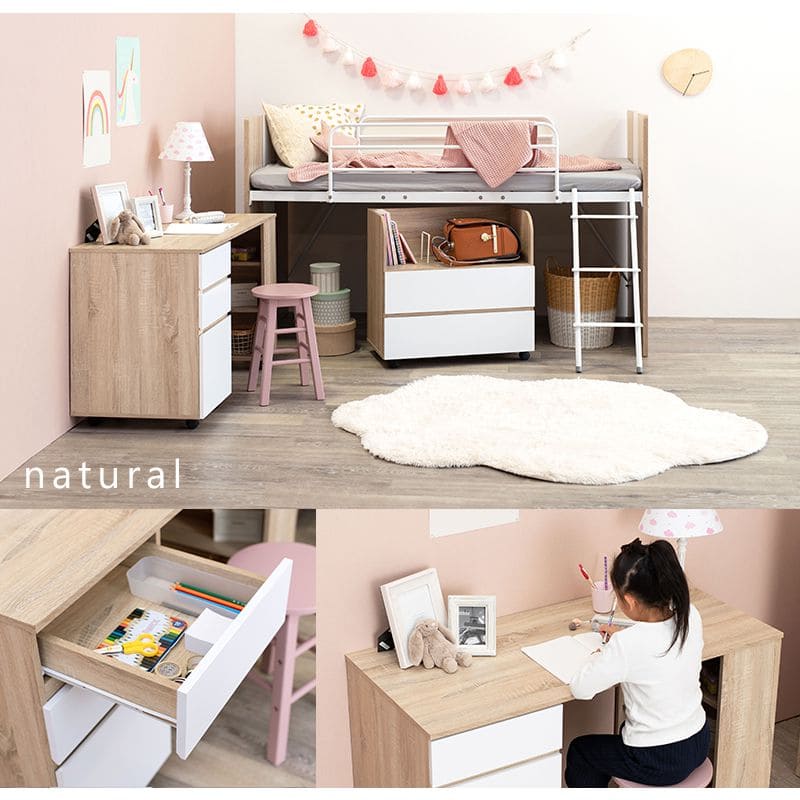 システムベッド子供デスクロータイプシングル学習机子供部屋ミドルパイプ収納木製大人机付きコンパクトベッドロフトおしゃれ分割分離システムベット大人用階段机耐荷重小さめ一体型勉強格安