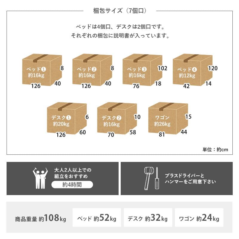システムベッド子供デスクロータイプシングル学習机子供部屋ミドルパイプ収納木製大人机付きコンパクトベッドロフトおしゃれ分割分離システムベット大人用階段机耐荷重小さめ一体型勉強格安