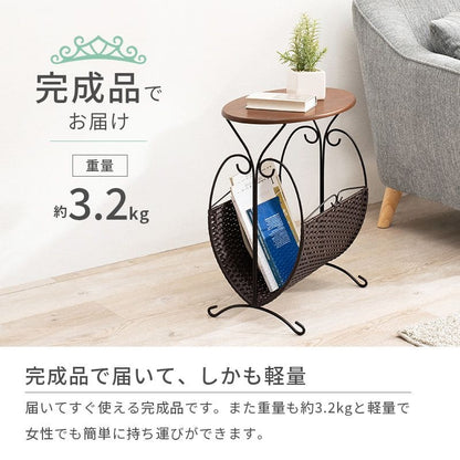 サイドテーブル完成品丸木製スリムベッド脚木目小さめ軽量小型ソファ雑誌おしゃれ玄関花台コンパクト丸玄関北欧寝室収納ベッドソファーテーブルウッド薄型ロータイプ低めソファーベット