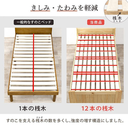ベッドシングル収納大容量木製パインコンセント宮棚高め継ぎ脚すのこ一人暮らし高さ調整ミドルシングルベッド学生おしゃれフレーム収納付き大容量収納ウッド一般的ハイ継ぎ足し高さ調節脚