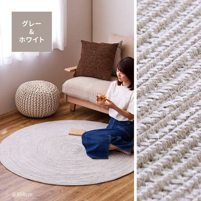 ラグカーペットコットン円形140cm2畳洗えるインド綿天然素材円形ラグ丸夏洗濯機夏用おしゃれ床暖房ホットカーペット通気性小さい年中夏冬兼用一人暮らしリビングセンターラグ子供韓国風