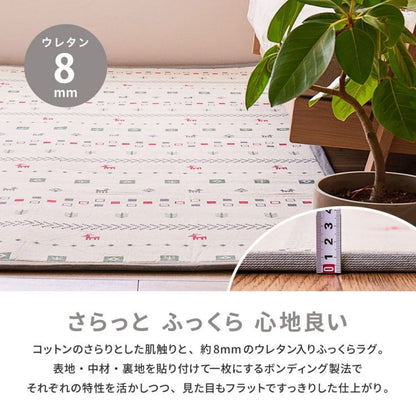ラグカーペット冬インド綿綿1.5畳厚手ウレタン滑り止め洗える防音長方形冬用ホットカーペット洗濯床暖房コットン天然素材おしゃれラグマット洗えるラグ絨毯ギャッベオールシーズンリビング一人暮らし年中お洒落冬用ラグ冬用カーペット