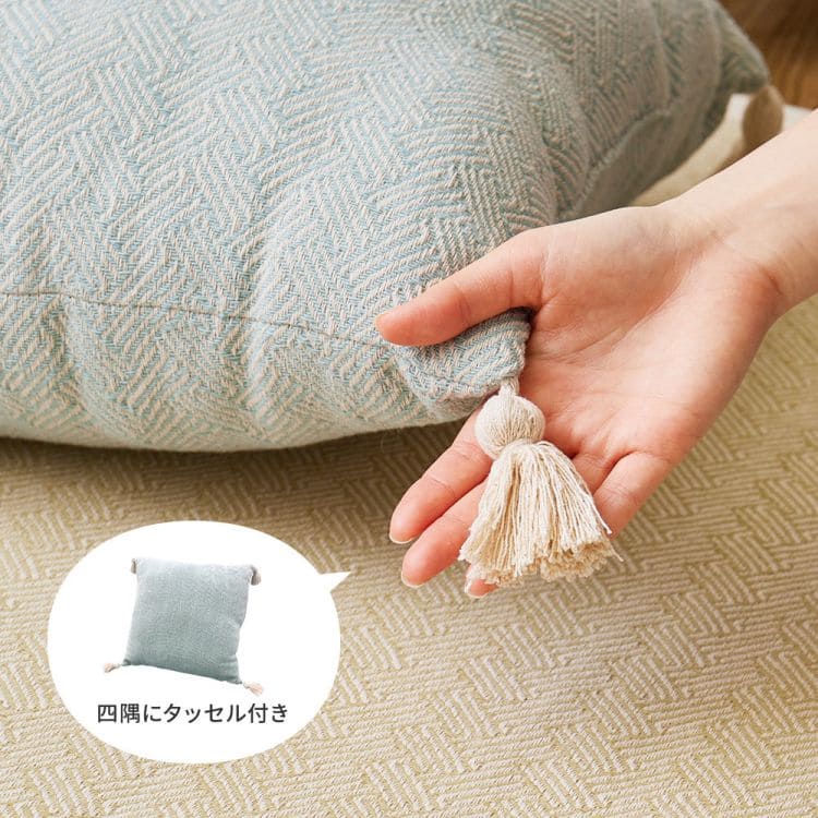 クッション2個セット45×45膝の上インド綿コットンスマホ読書テレビごろ寝背当て枕厚手大きい枕代わりソファうつ伏せおしゃれかわいい肘置き読書パソコンお昼寝寝れるソファー本リビング寝