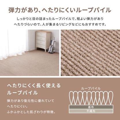 ラグカーペット冬江戸間10畳防音防ダニ長方形丸巻きペット犬猫滑らない日本製厚手ホットカーペット対応床暖房冬用毛足短い国産抗菌防臭おしゃれ敷き詰めラグマット絨毯オールシーズン年中冬用ラグ冬用カーペットじゅうたん激安安い