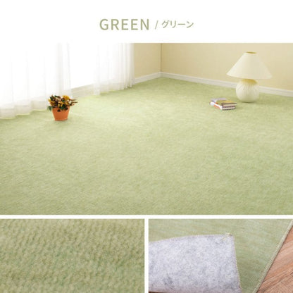 ラグカーペット冬本間4畳半正方形カット日本製ホットカーペット床暖房無地冬用毛足短い国産軽量パイル薄手ペット子供部屋おしゃれオールシーズンリビング一人暮らし年中夏冬兼用格安お洒落
