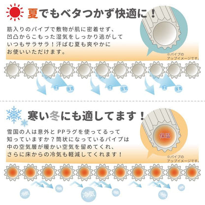 カーペット上敷きpp10畳夏江戸間撥水抗菌格子柄い草風ペット対応洗える長方形ござ夏用拭けるラグ上敷き畳おしゃれビニール畳の上