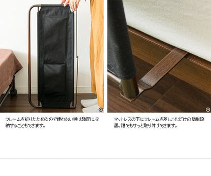 ベッドガードベッド転落防止ポケット子供白折り畳みフェンス柵収納おしゃれ介護パイプガード黒カバーキッズ簡易べットdiy固定ミニ布団シングルベットガードベッドフェンスホワイトブラック
